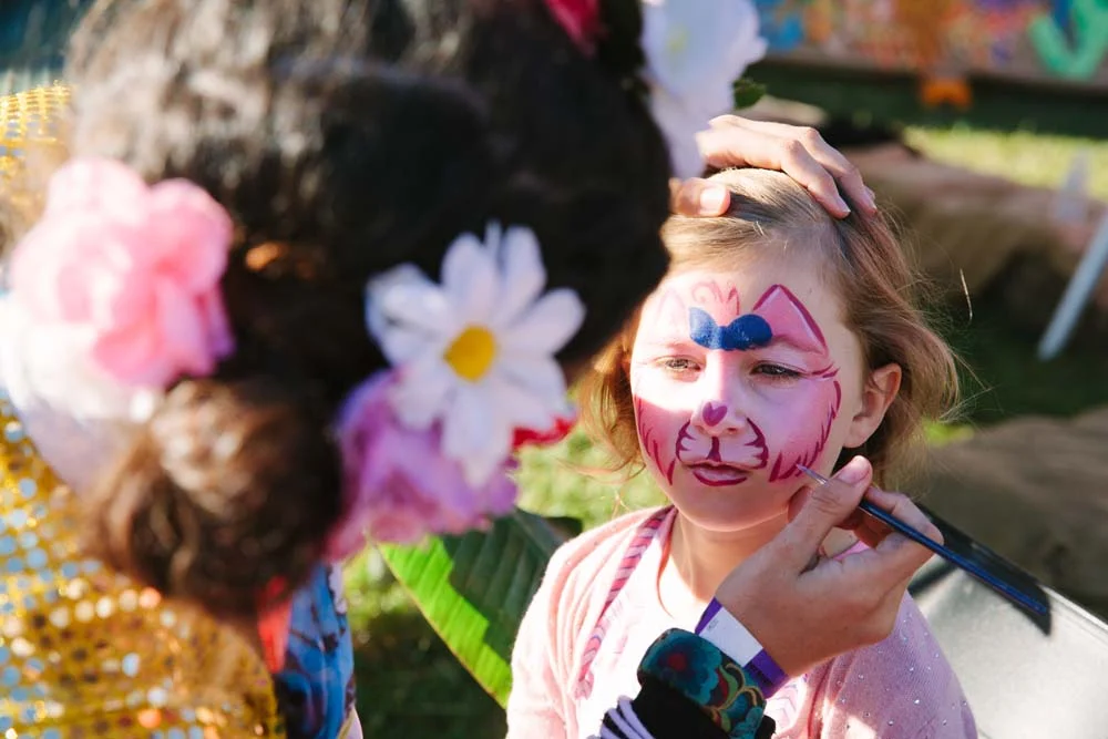 Facepainting at event in Northern Rivers NSW