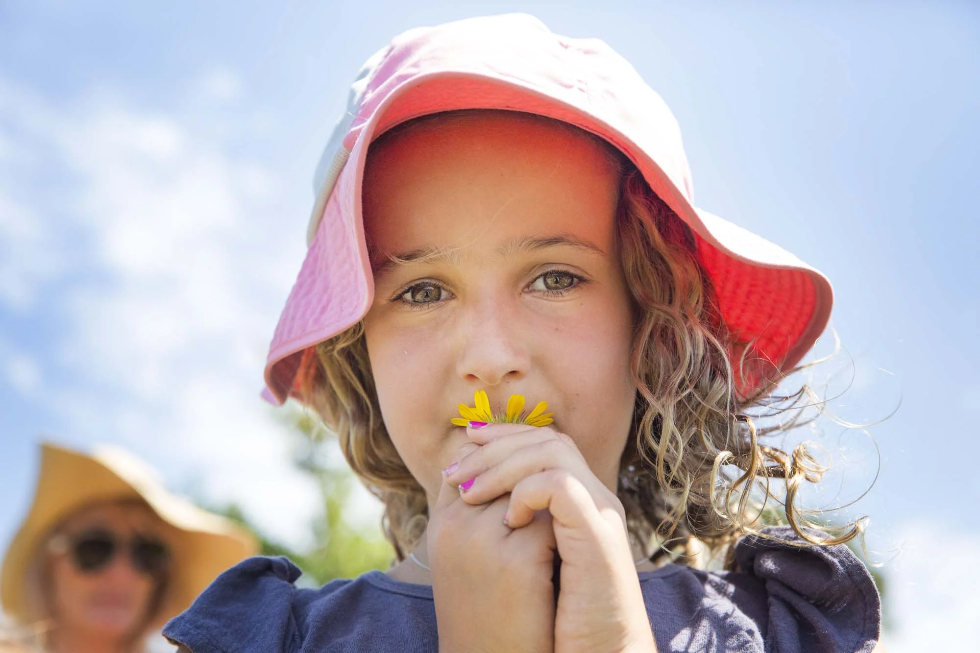 Children exploring the veggie garden during a Farm Kids workshop at The Farm Byron Bay.