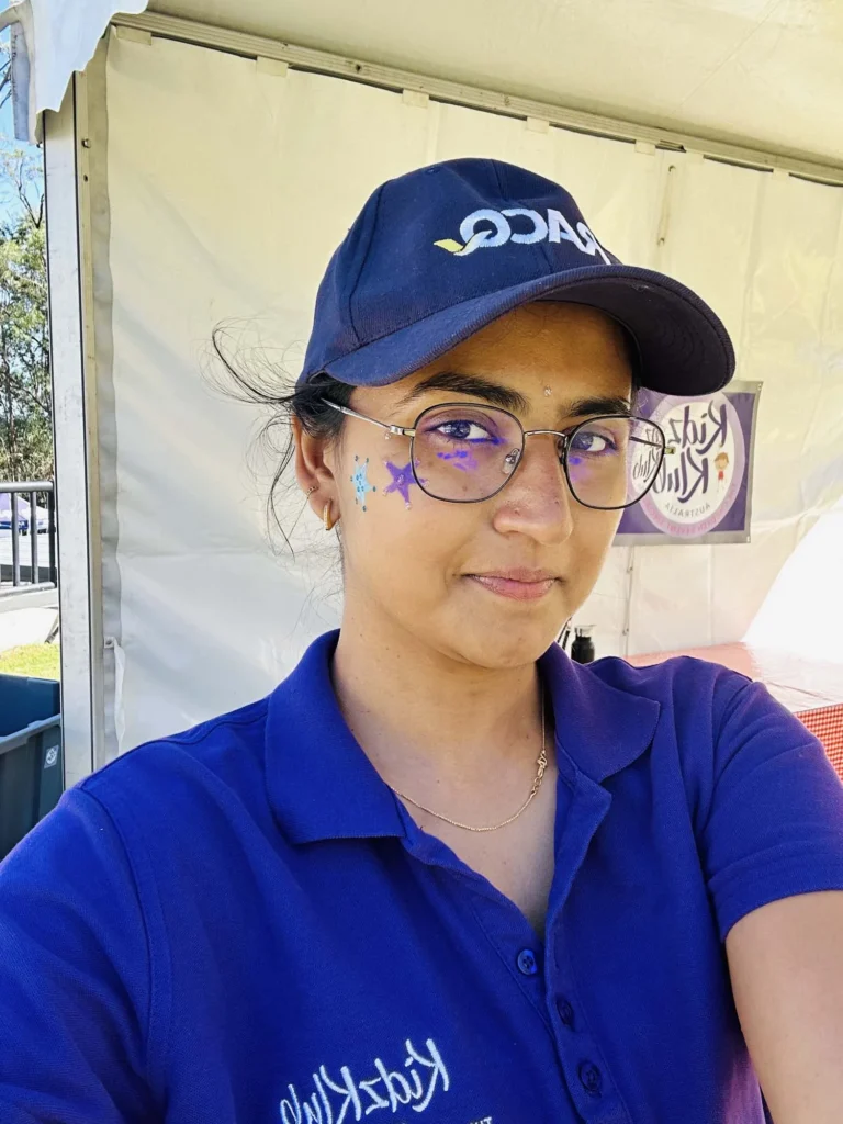 kidzklub staff member at an event for RACQ in Brisbane.