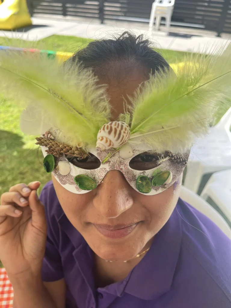Festival mask Making at our arts and crafts zone