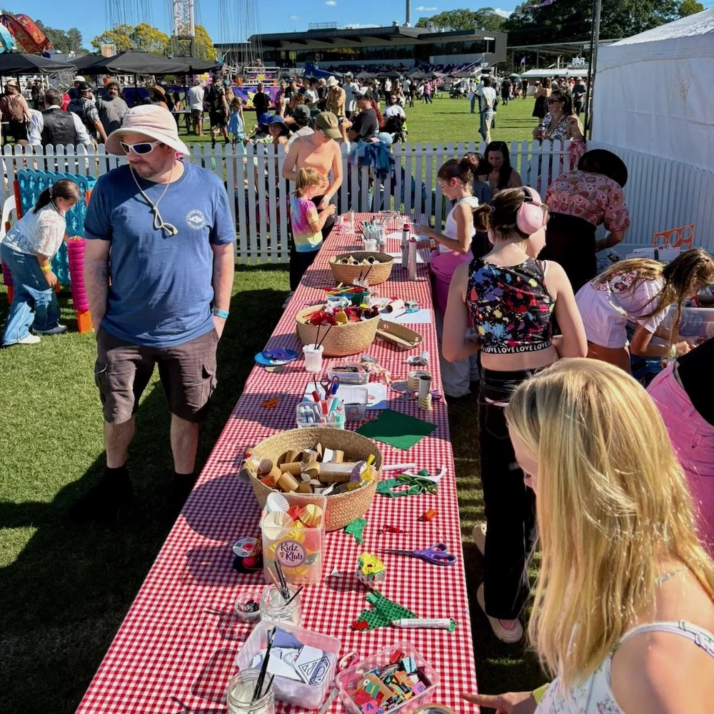 Arts and Crafts Station at Groovin the Moo