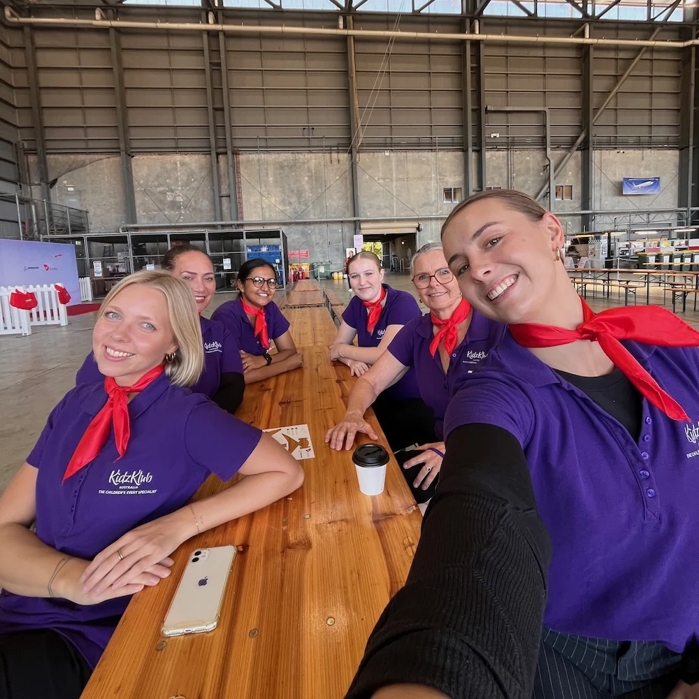 Kidzklub Australia Staff dressed in theme for the Virgin Australia Family Day.